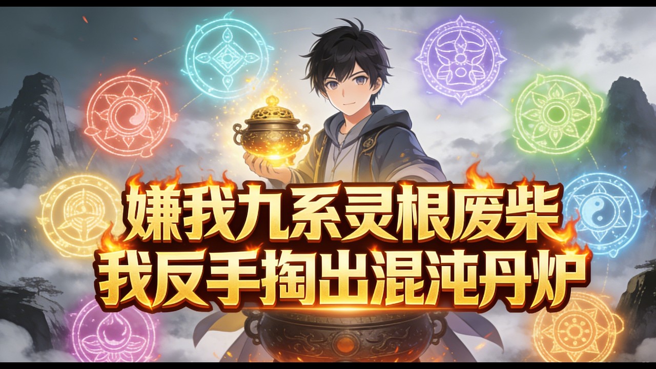【嫌我九系靈根廢柴，我反手掏出混沌丹爐】穿越成九系雜靈根，被仙門拒收、未婚妻羞辱，還被仙人一掌穿心。瀕死之際，爺爺留下的鐵葫蘆覺醒，竟是混沌煉丹爐！一丹在手，天下我有！