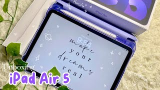 iPad Air 5 (Purple )256GB+ Apple Pencil ✏Unboxing  & Accessories | Ing Papillon