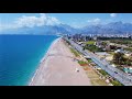 Drone Video of the Konyaaltı Beach in Antalya, Turkey