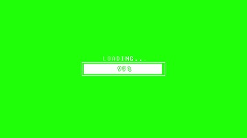 GREEN SCREEN Loading bar animation hud