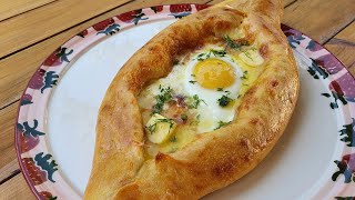 SUPER DELICIOUS GEORGIAN CHEESE BREAD - KHACHAPURI  / SUPER LƏZZƏTLİ XAÇAPURİ RESEPTİ