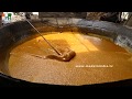 Traditional jaggery making  jaggery making process from sugar cane  making of gurr