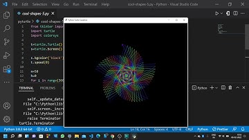 Python Turtle Graphics - 12 | Cool Shape Drawing | Python Turtle Coding Video |