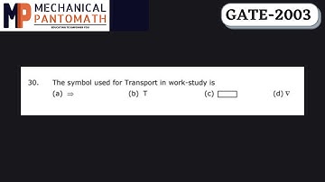 Q-30 | GATE Mechanical-2003 Solved Paper | GATE Mechanical Previous Year Question Solution