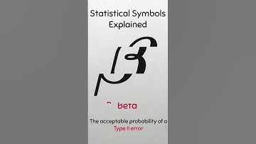 Statistical symbols explained : Beta #beta #statistics #sigma #maths