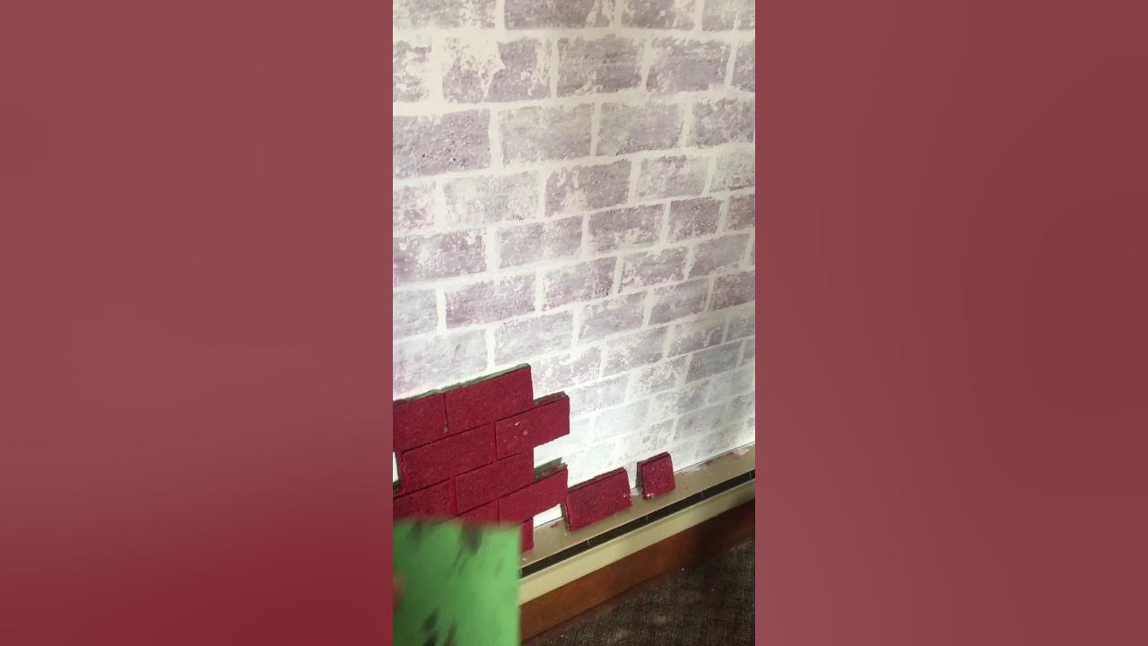 DIY brick wall using sponges YouTube
