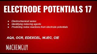 A Level Chemistry Exam Question Walkthrough - Electrode Potentials 17