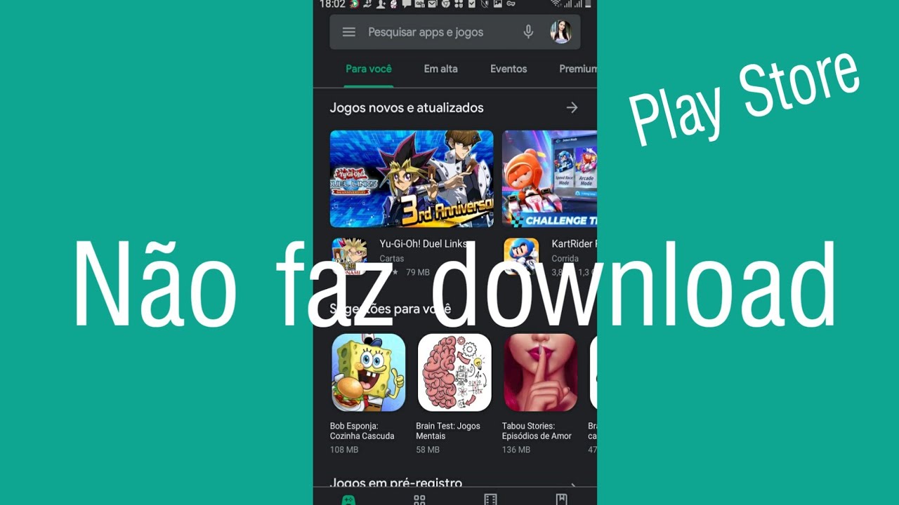 Como resolver o erro de download da play store? - YouTube
