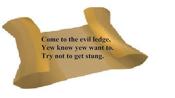 OSRS Clue | Come to the evil ledge, Yew know yew want to. Try not to get stung | Quick