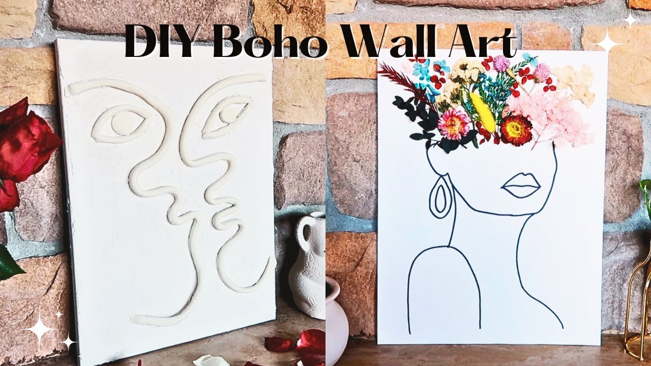 Air Dry Clay Wall Decor Dried Flower Wall Art DIY FAST EASY BOHO air-dry-clay-wall-decor-dried-flower-wall-art-diy-fast-easy-boho