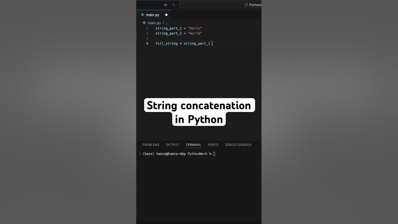 String concatenation in Python #coding #code #python #stringsinpython # ...