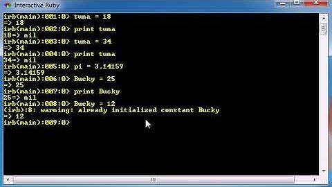 Ruby Programming Tutorial 20 Constants