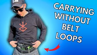 How to CONCEALED CARRY without Belt Loops!  Comfort Concealment Belt Review