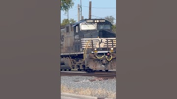NS 4003 Black & Red Mane DC To AC AC44C6M Special Locomotive Train Unit Leads Intermodal In Ohio