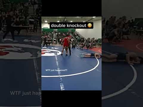 DOUBLE Knockout 😳 #viral #wrestling #takedown #mma #nba #knockout #shorts #fyp #crazy #cold #ufc
