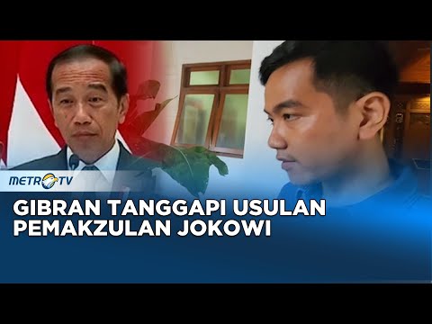 Gibran Tanggapi Usulan Pemakzulan Jokowi