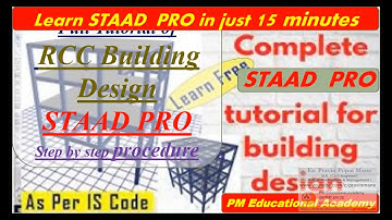 Audio Video, Learn Complete RCC Design G+2 Building STAAD Pro Software in just 15 minute, As per ISC