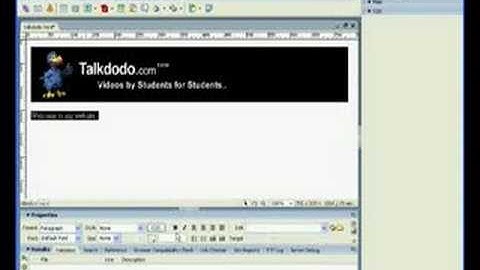 Dreamweaver Tutorial - 1. Getting Started