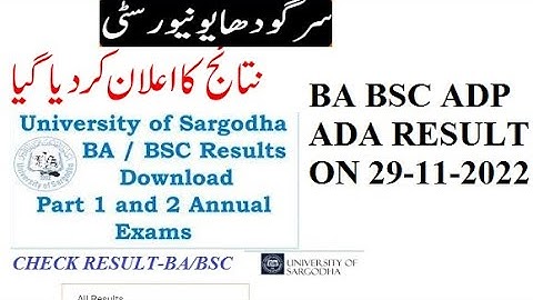 #uos #uop #university BA BSc ADP Part 1 & 2 Results 2022