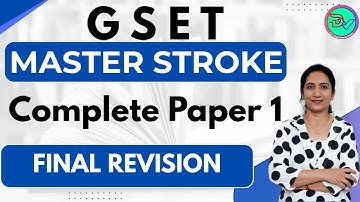 GSET |Complete Paper 1 કઈ નથી કર્યું તો પણ આટલું Revision કરી ને જજો | @drdarshanavasu|,#gset, ​