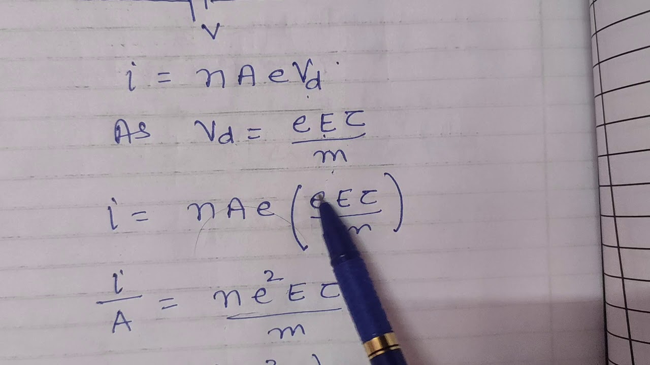 Microscopic Form Of Ohm s Law YouTube Microscopic Form Of Ohm s Law YouTube