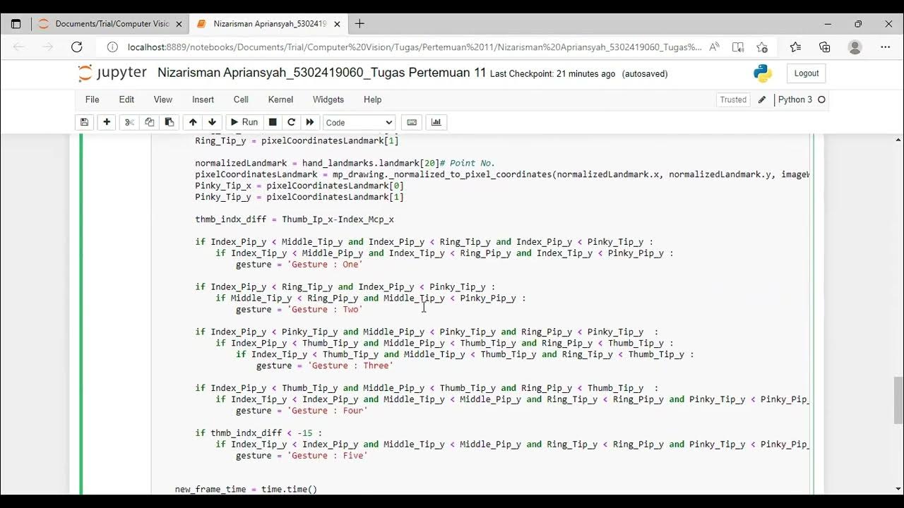Hand Gesture Detection with OpenCV and Mediapipe using Python ...