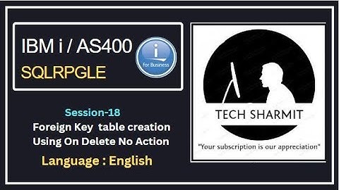 On delete no action  with foreign key in db2  | sqlrpgle in as400 |  sqlrpgle in ibmi | sqlrpgle |