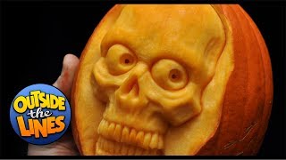 Mini Skull Pumpkin Carving - Pumpkingutter.com