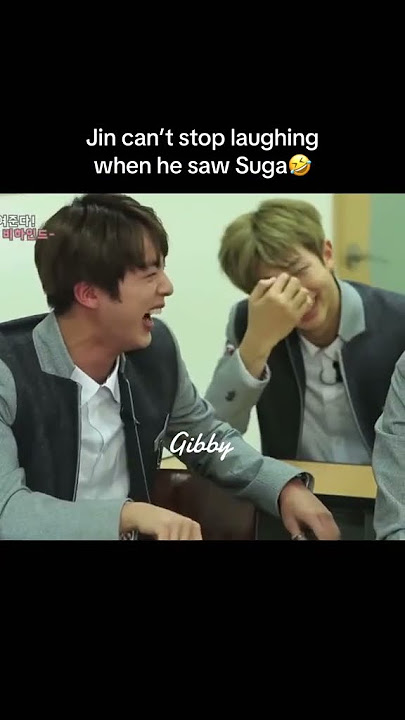 when Jin can't stop his laughed when he saw suga😂😂#bts #btsarmy #jin#suga#jimim#v#btsjungkook