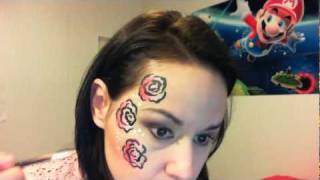 rose face paint tutorial