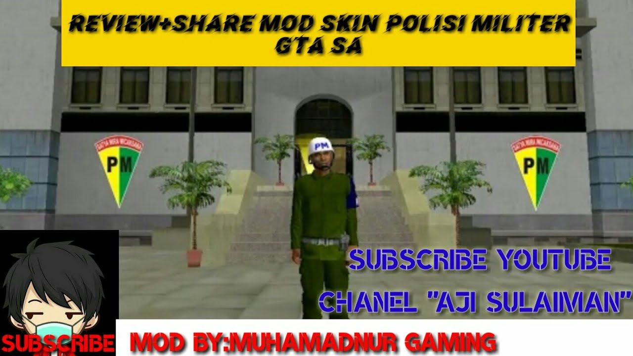 Review+Share Mod skin Polisi militer GTA sa support PC AndroiD