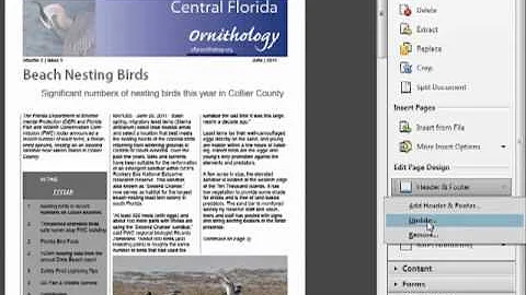 Acrobat X - Formatting PDFs With Headers And Footers - Tutorial