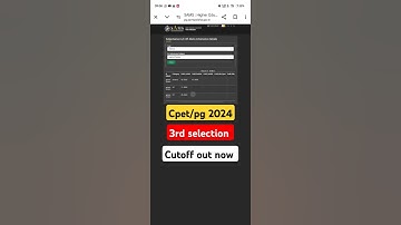 how to check cpet 3rd selection 2024/how to check pg 3rd selection/cpet 3 selection cutoff marks