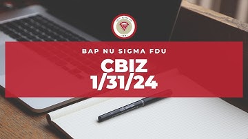 BAP Nu Sigma Chapter Spring Semester 2024 Meeting II - CBIZ ft. Emily Hines
