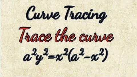 Trace the curve a²y²=x²(a²-x²)