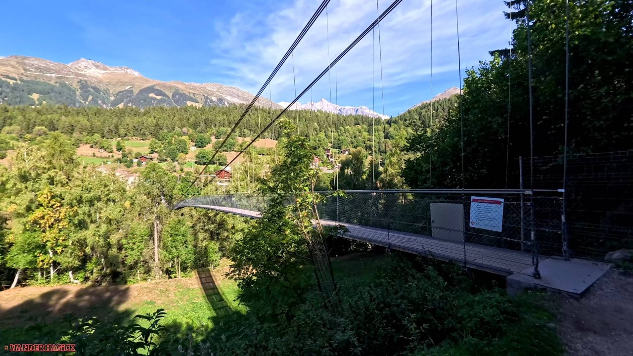 Hängebrücke Goms Fürgangen Mühlebach Ernen Fiesch Switzerland Suspension Bridge