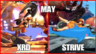 Quick Comparison - May - Xrd vs Strive - Guilty Gear