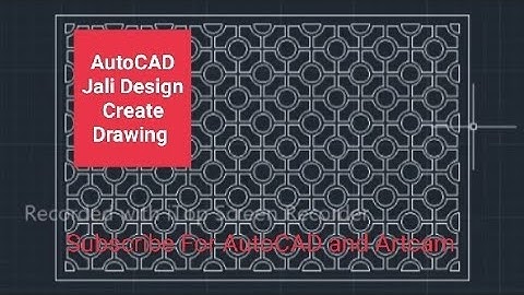AutoCAD 2018 2D Jali Design Create