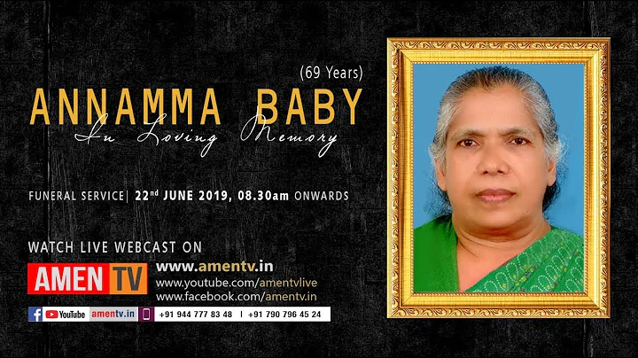 ANNAMMA BABY (69) | FUNERAL LIVE WEBCAST | 22.06.2...