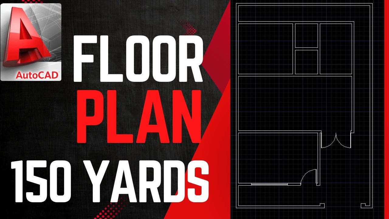 AutoCAD Floor Plan Tutorial | 150 Yards House Plan Step by Step ...