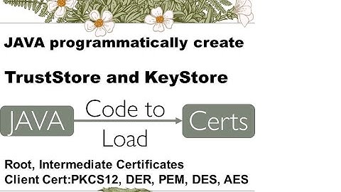 Java programmatically create keystore and truststore and import certificates into it