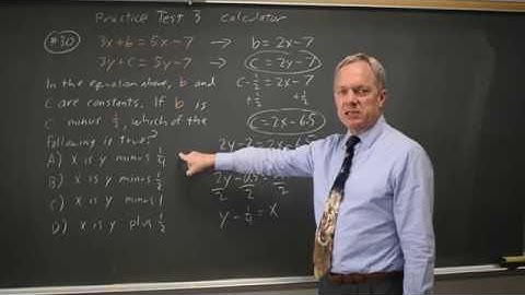 SAT Test 3: System of equations - question #4-30