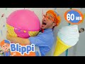 Blippi Screams for Ice Cream at Candyland | 1 Hour of Blippi Adventures! | Moonbug Kids - Color Time