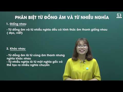 Video: Từ đồng âm của hoa là gì?