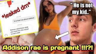 Addison rae is PREGNANT from Bryce hall !!?! *LEAKED DM'S* (THE Father is.....)