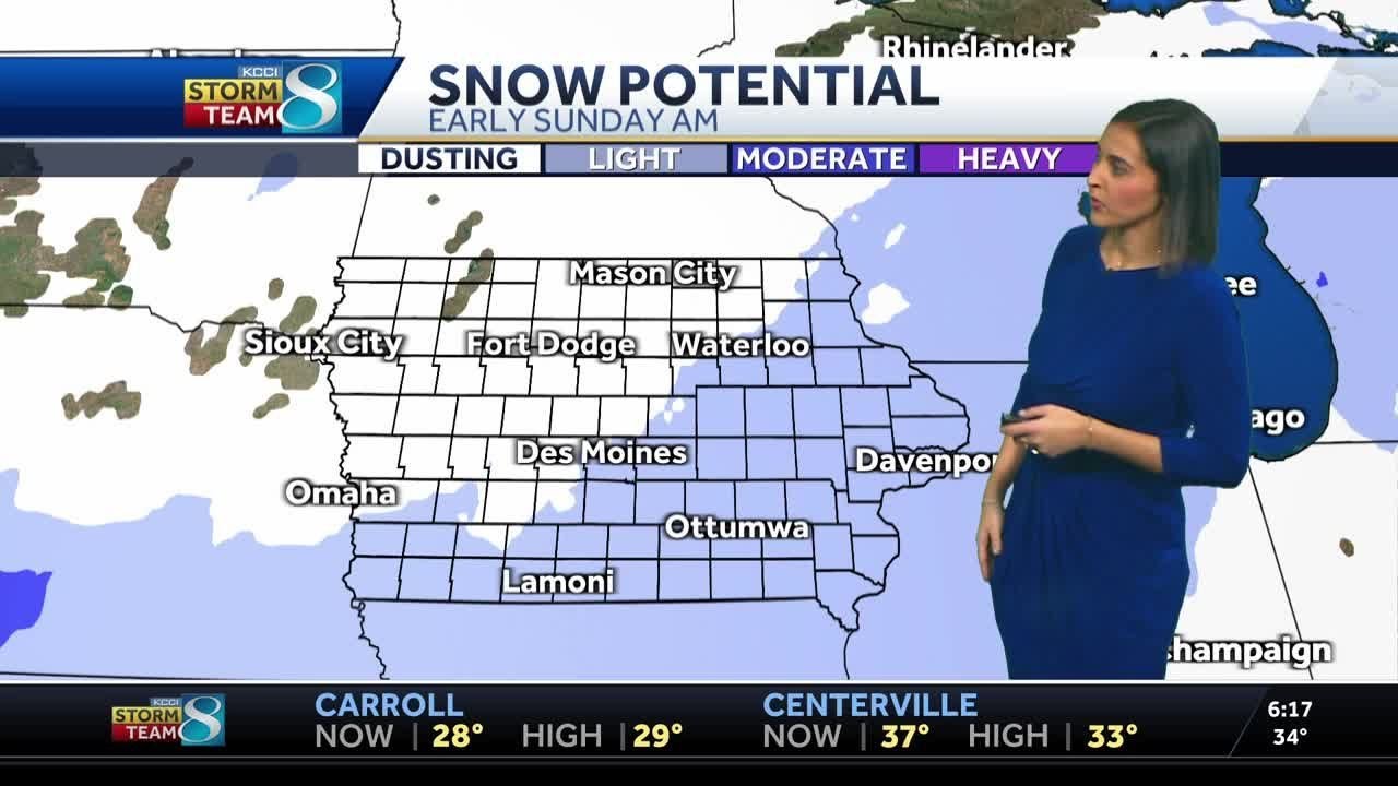 Lower temperatures Friday with light snow chances Saturday night - YouTube