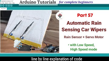 Automatic Rain Sensing Car Wiper Project using Arduino, Rain Sensor and Servo motor [with CODE] 🌧️🚗