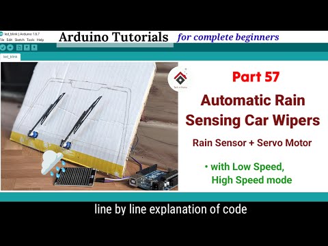 Automatic Rain Sensing Car Wiper Project using Arduino, Rain Sensor and Servo motor [with CODE] 🌧️🚗