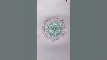 How many rotations did the pen make in total?🤔#art #satisfying #relaxing #spirograph #asmr #shorts