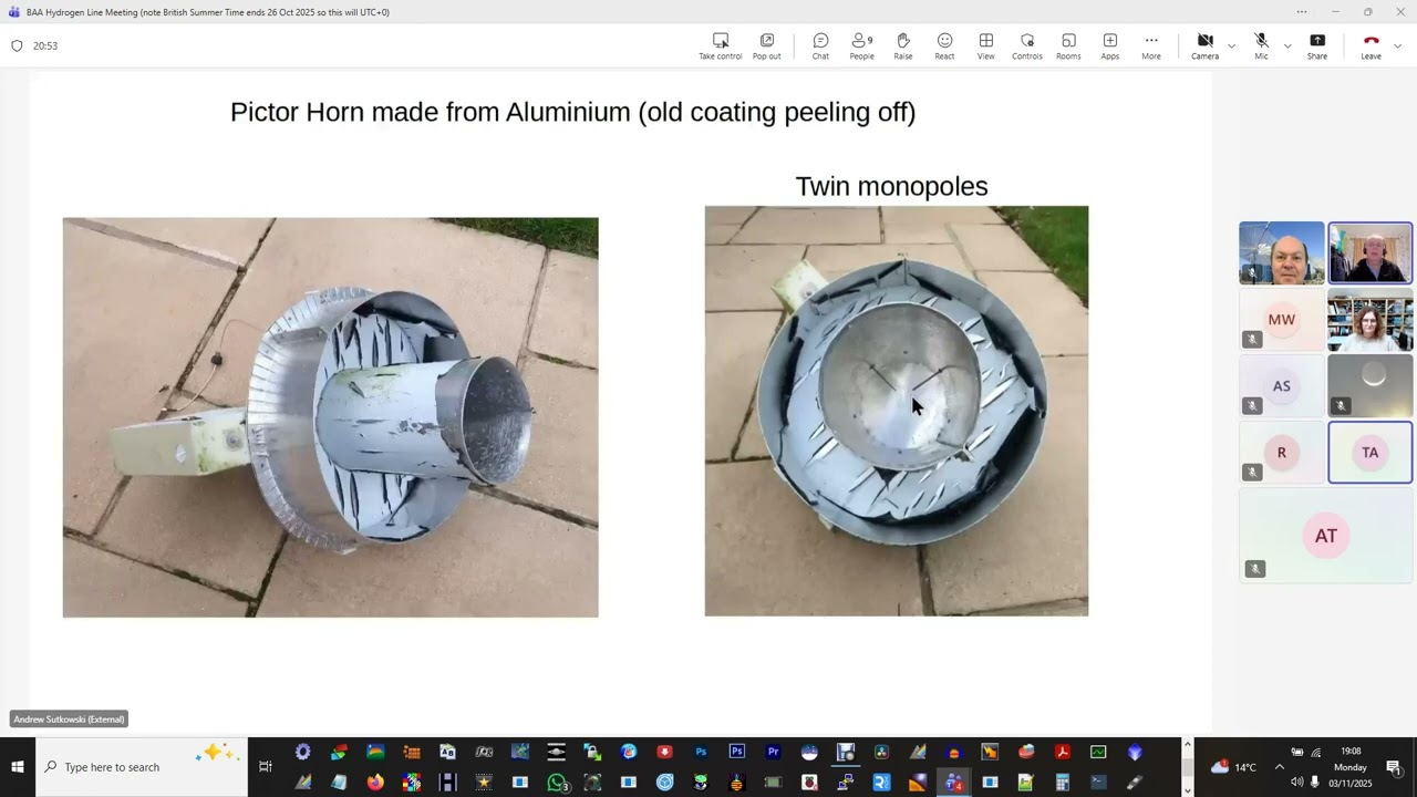 BAA RA Section H-Line group meeting #8 hosted by Dr Andrew Thornett.